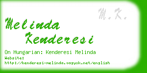 melinda kenderesi business card